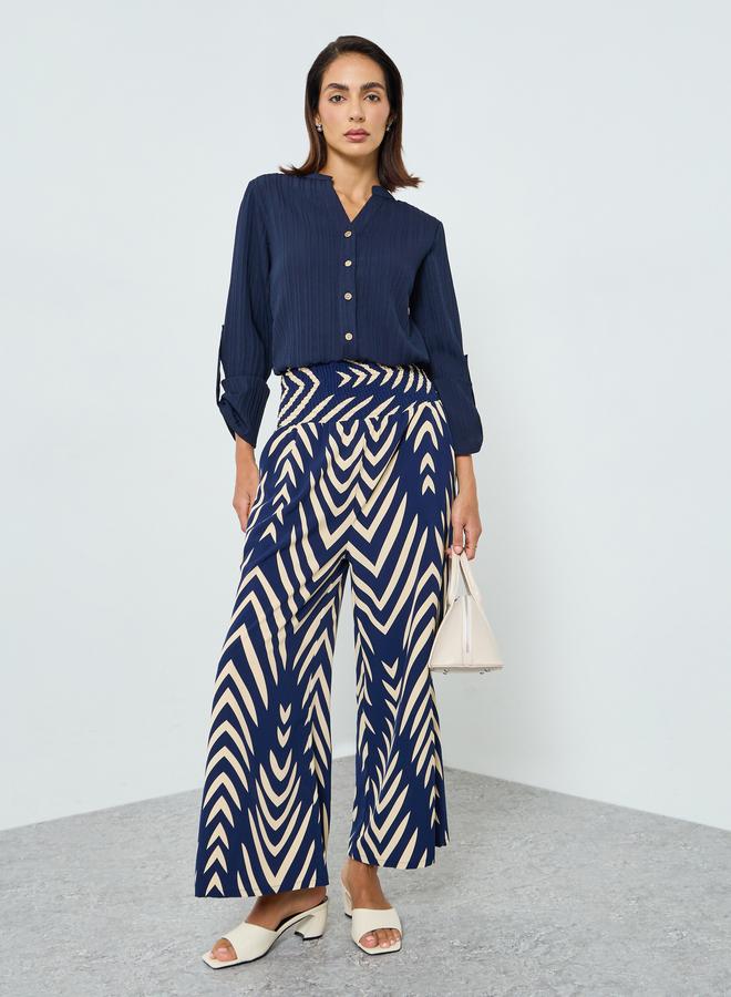 Take Two Women Textured Button Front Roll Up Sleeve Top - Image 2